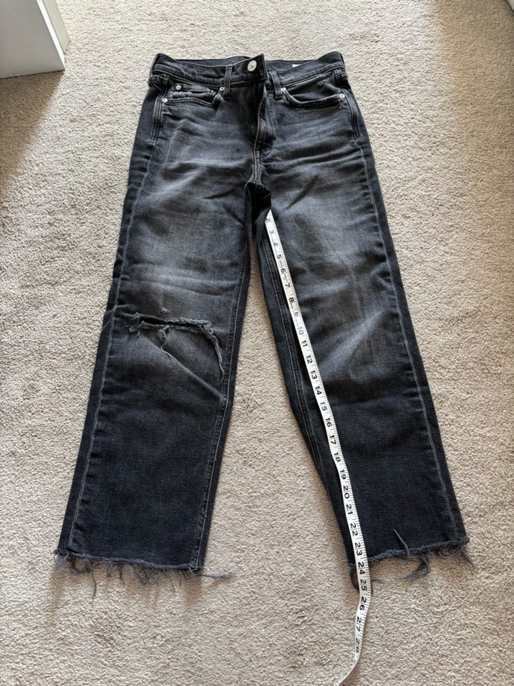 AYR The Easy Easy Distressed Black Cropped Mid-Rise 27
